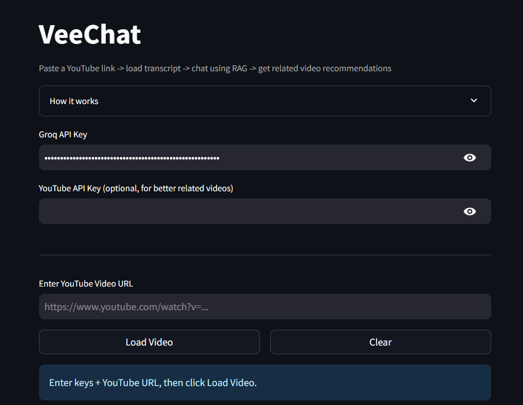VeeChat app screenshot